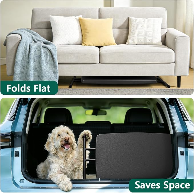 Folding Table 2 Pack,30 Inch-Small Desk Adjustable Height TV Tray for Laptop, Couch, Camping - Heavy Duty Utility Foldable Table for Small Spaces, No Assembly Required, Black Granite
