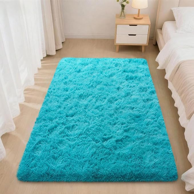 Mugorn Small Soft Shag Rugs for Bedroom, 2x3 Fluffy Area Rugs for Living Room
