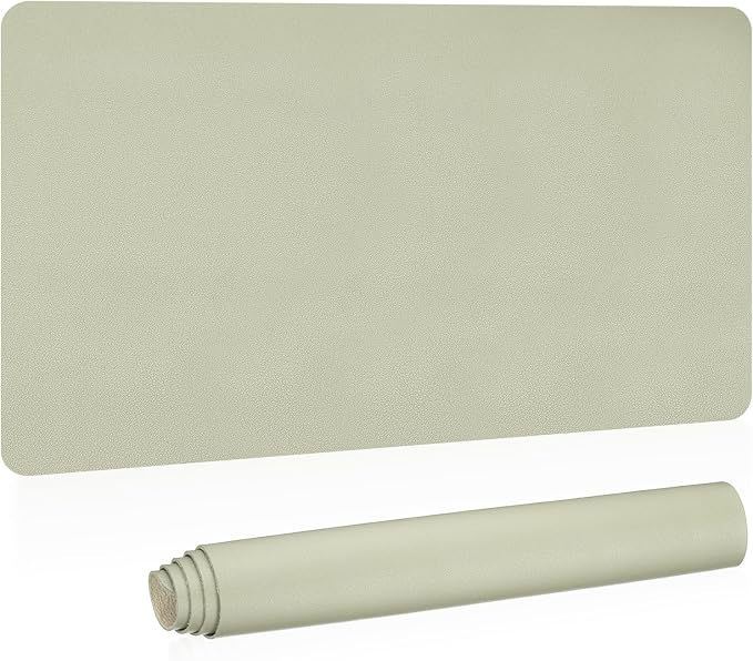 PATIKIL Desk Mat, 35"x17" Non-Slip Waterproof PU Leather Desk Pad Dual Sided Green