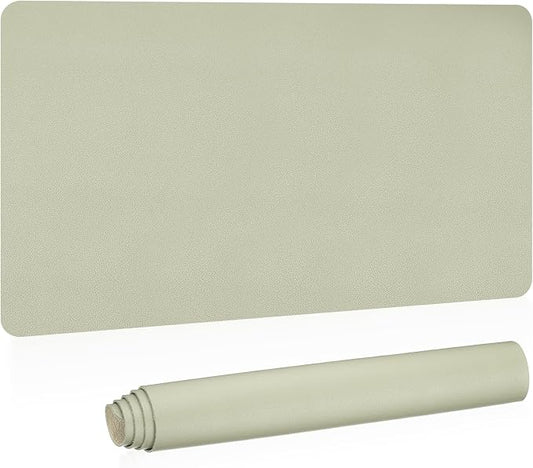 PATIKIL Desk Mat, 35"x17" Non-Slip Waterproof PU Leather Desk Pad Dual Sided Green