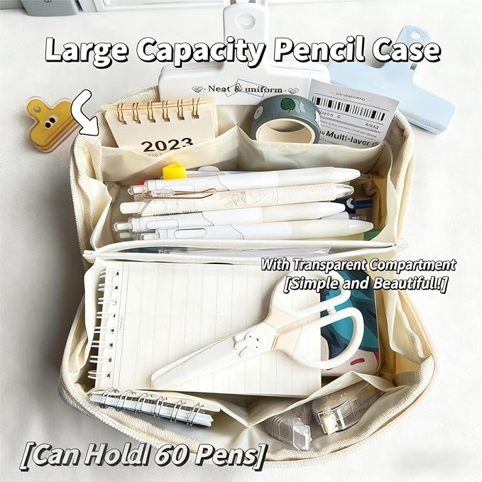 Cute Stationery Set for Girls, Capybara Stationery Set with Pencil Case, Kawaii School Supplies Kit with Pens Stickers Memo Notes, Aesthetic Desk Accessories, Back to School Gift for Kids Teens