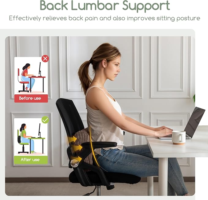 HIGOGOGO Lumbar Support Pillow for Recliner Chair/Accent Chair/Couch/Office Chair, Tufted Corduroy Back Support Cushion for Elderly, Recliner Cushions for Back Rest, Pain Relief, Reading, Brown