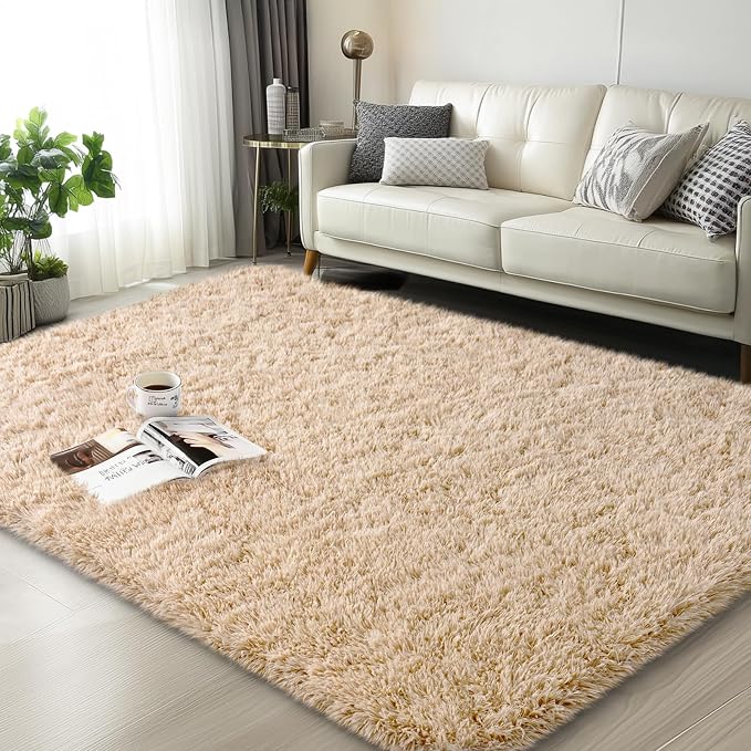 Mugorn Small Soft Shag Rugs for Bedroom, 3x5 Fluffy Area Rugs for Living Room