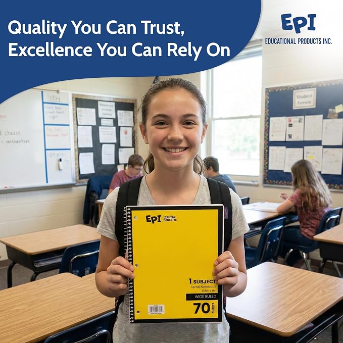 EPI Essentials Bulk School Supplies for Kids – 6th to 8th Grade School Supply Packs – Wide-Ruled Bundle with Classroom-Ready Standard List Essentials – 120 Boxes per Pallet