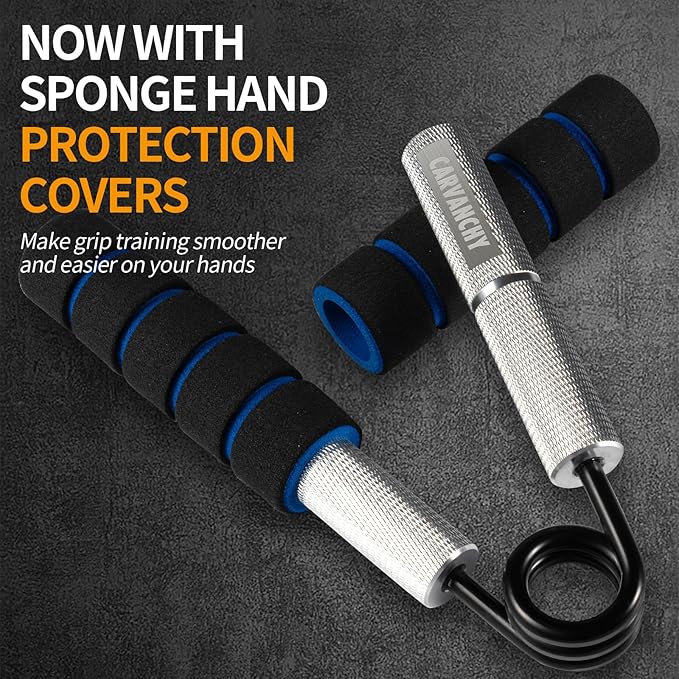Grip Strength Trainer Set, 6 Pack, 50-350LB, Wrist Forearm Strengthener, Metal No Slip, Hand Grip Gripper Strengthener for Strength Training and Exercise, Hand Workout Squeezer Grip Strength