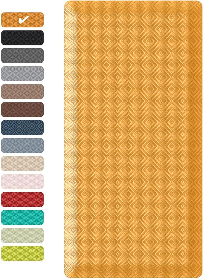 Ophanie Kitchen mats for Floor, 3/4 inch Thick, Kitchen Rugs, 20x39 Anti Fatigue Standing Cushioned Mat,Waterproof,Comfort Ergonomic mat for Office, Home,Sink with 99+ Pairs of Anti-Slip Bottom Ridges