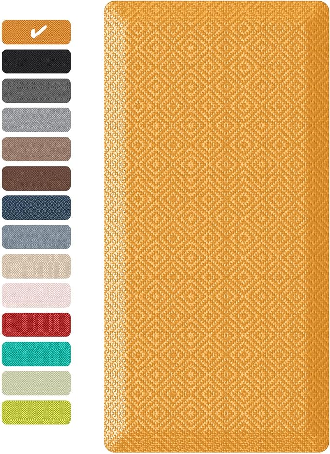 Ophanie Kitchen mats for Floor, 3/4 inch Thick, Kitchen Rugs, 20x48 Anti Fatigue Standing Cushioned Mat,Waterproof,Comfort Ergonomic mat for Office, Home,Sink with 99+ Pairs of Anti-Slip Bottom Ridges