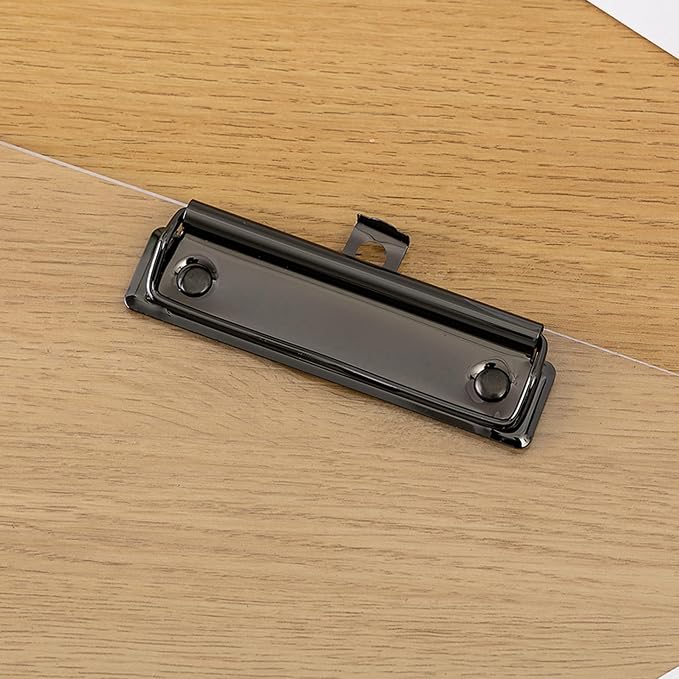 JIARI 2 Pack Clear Acrylic Office Clipboard A4 Letter Size 8.6" x 12.2" (Black)