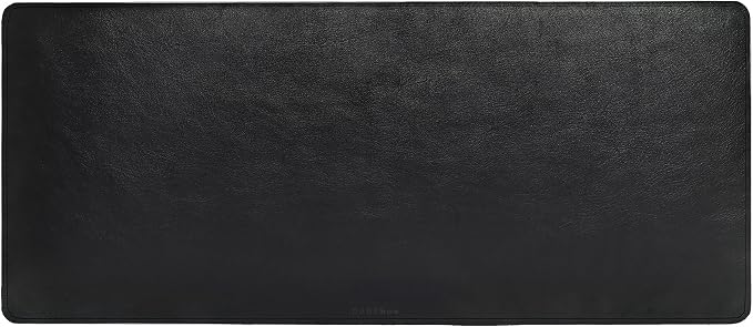Full Grain Genuine Leather Desk Pad – Black (XL) - Premium Desk Mat with Non-Slip Backing, Thick 3mm, Office Desk Protector for Work & Gaming (Extra Large 35.4 x 15.7 inch)
