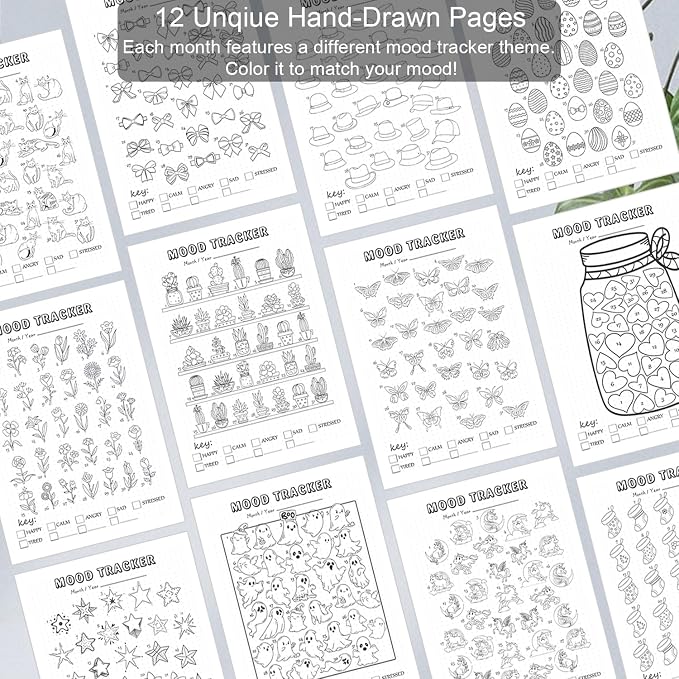 Premade Bullet Dotted Journal Notebook, Pre-made Dot Grid Journaling with Undated Weekly & Monthly Planner, Various Trackers - 12 Month Organization, A5 Hardcover Leather Planner Notebook with