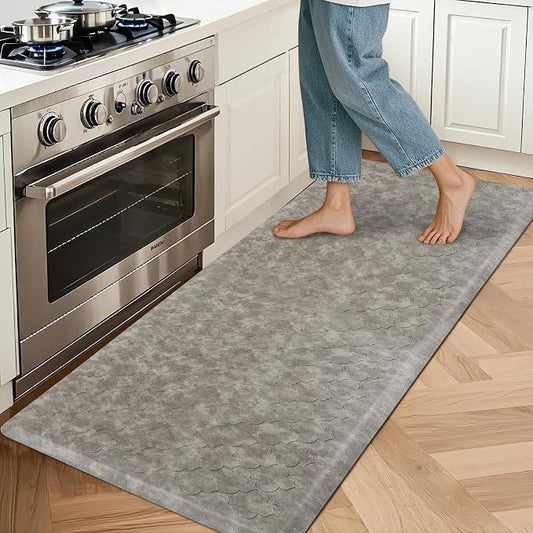 HEBE Anti Fatigue Kitchen Mats for Floor 20"x60", Cushioned Standing Mat | Non Slip Waterproof Kitchen Runner Rug, Heavy Duty Padded Foam Comfort Mat Floor Carpet for Standing Desk, Laundry, Sink