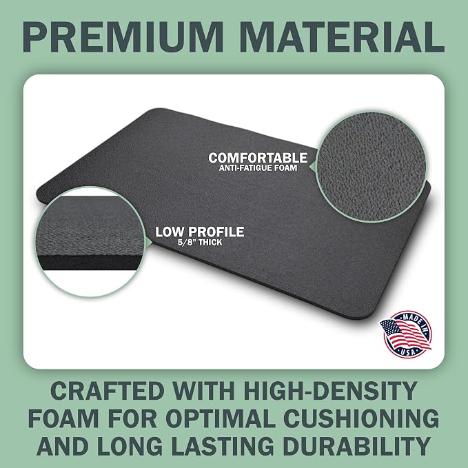 Standing Comfort Mat - 17" x 28" Anti Fatigue Foam Material - Floor Mat for Desk, Home, Office, Kitchen - Standing Desk Mat & Kitchen Floor Mat