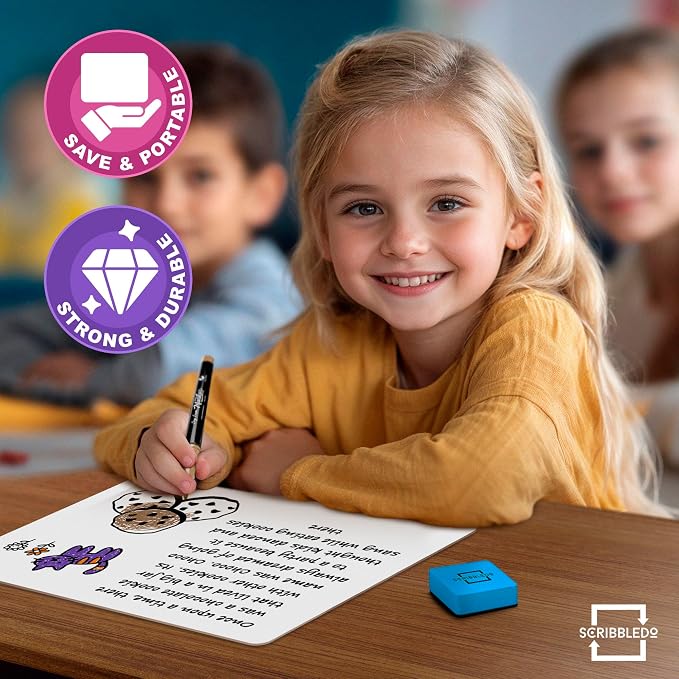 SCRIBBLEDO Small Dry Erase Board 11x14 Double Sided Whiteboard 6 Pack | Double Sided 11x14 Inch, Premium Masonite Handheld Hardboard, Wipes Clean No Ghosting, Students Classroom & Home