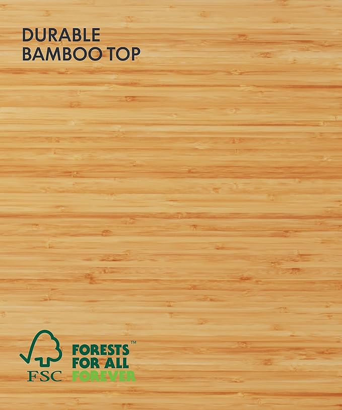 FLEXISPOT E6 MAX Bamboo 72x30 Inch Dual Motor 3-Stage Heavy Duty Standing Desk, 330lbs Weight Capacity, Height Adjustable Desk w/Cable Management & Wheels (Solid Bamboo Curved Desktop + Black Frame)