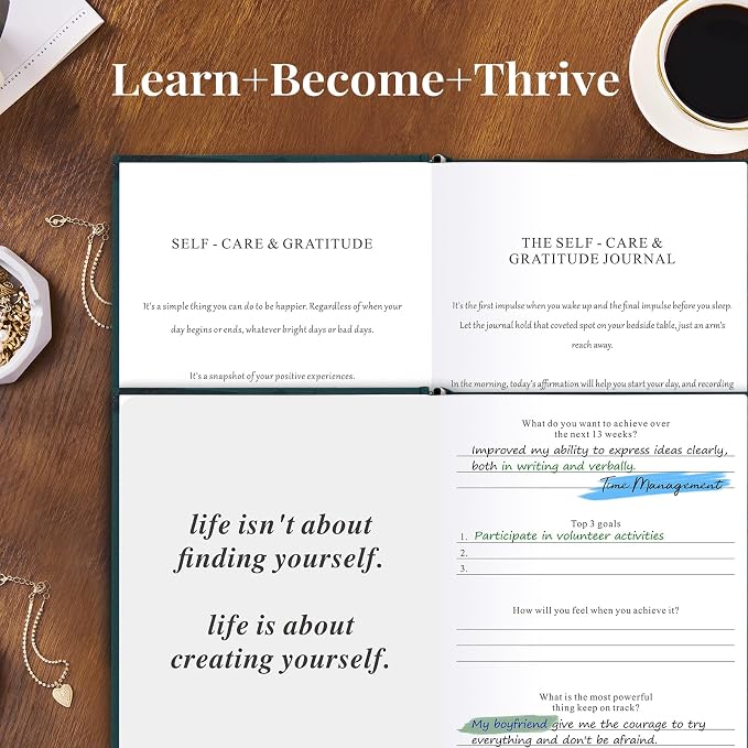 5 MINUTES A DAY Self-Care Journal, Wellness & Daily Reflection Notebook – Mental Health & Anxiety Journal for Women & Men – Self Care Planner, ADHD Planner with Mood Tracker – A5 Size (Dark Green)