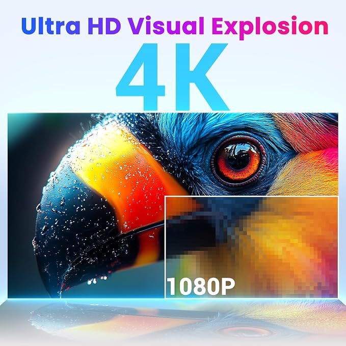 Upperizon Portable Monitor 15.6 inch 4K UHD 3840X2160 144% sRGB 60Hz HDR HDMI USB-C Travel Monitor for Laptop MacBook PC Surface PS5 Xbox, External Display with Full Cover & Speakers, VESA Compatible