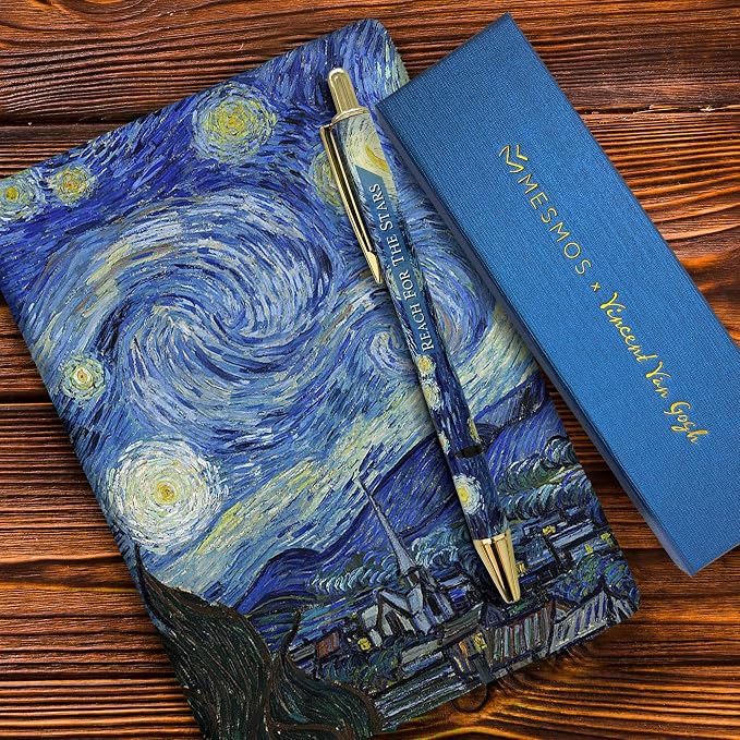 MESMOS Van Gogh Fancy Pen Set, College & High School Graduation Gift for Her and Him, Inspirational Grad Gift for Women, Office Motivational Writing Pens for Boss Lady, Congratulations Gifts