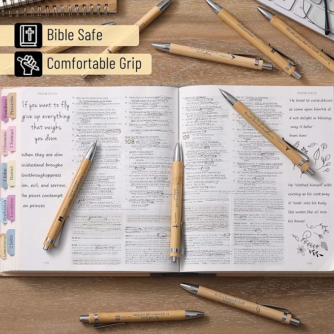 Mr. Pen- Bible Verse Pens Bulk, 50 Pack, Black Ink | Christian Pens for Women Men