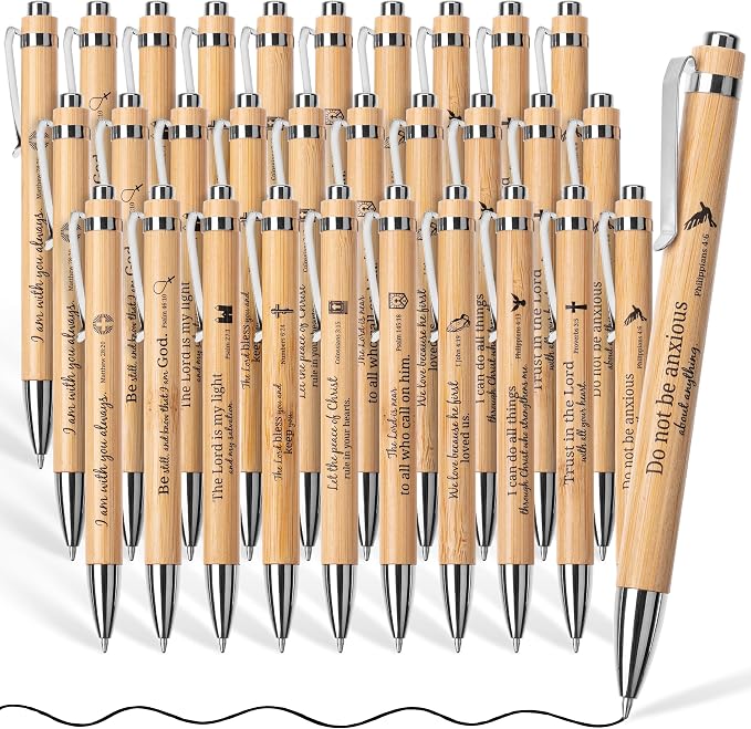 Mr. Pen- Bible Verse Pens Bulk, 30 Pack, Black Ink | Christian Pens for Women Men