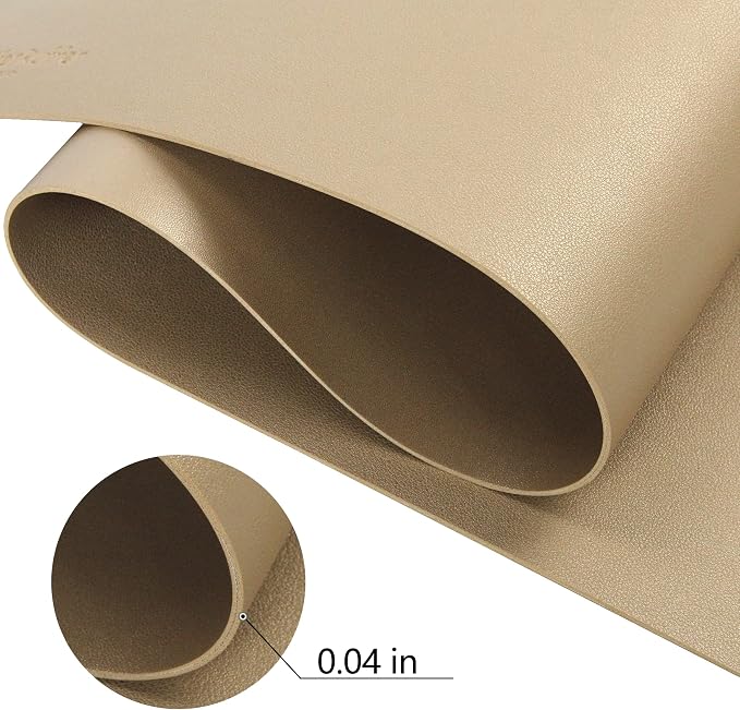 HofferRuffer Desk Pad, Office Desk Protector Mat, Waterproof Desk Mat for Desktop, Dual Side Use Faux Leather Desk Pad for Keyboard and Mouse for Office and Home (Gold, 31.5" x 15.8")