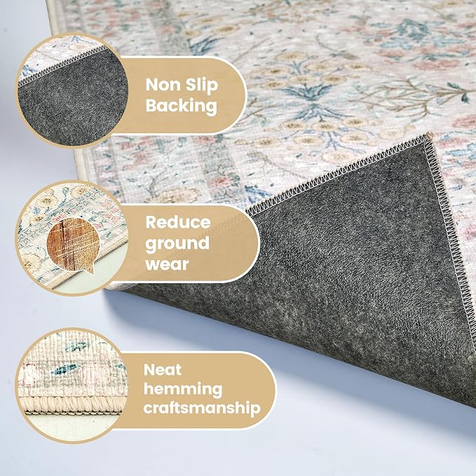 Office Chair Mat for Hardwood Tile Floor, 36"x48"Anti-Slip Under Desk Carpet Protector for Rolling Computer Chair Mat, Machine Washable Office Area Carpet (Chenille,Buttery Yellow)
