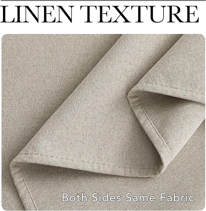 NICETOWN Linen 100% Blackout Insulated Patio Curtain 84" Long Burg, 1 Panel, 100" Width, Farmhouse Completely Blackout Window Treatment Thermal Drape for Living Room/Doorway/Sliding Door