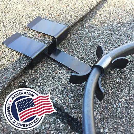 Roof Clips, Safe for Heat Tape, Electric Cable & Roof Heat Cable Installation, Prevents Roof Damage, Easy Nail-Free Outdoor Cable Clips, Your Ultimate Cable Clip (.325-25 Pack)