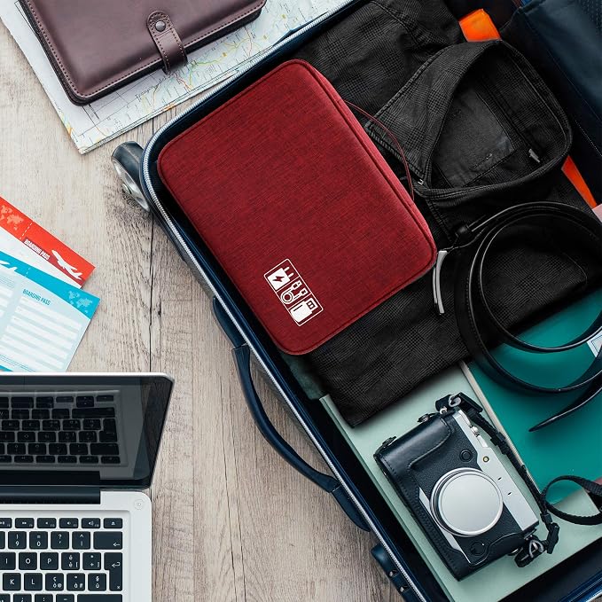 SELLYFELLY Electronics Organizer Travel Universal Cable Organizer Bag Waterproof Electronics Accessories Storage Cases for Cable, Charger, Phone, USB, SD Card, Hard Drives, Power Bank, Cords