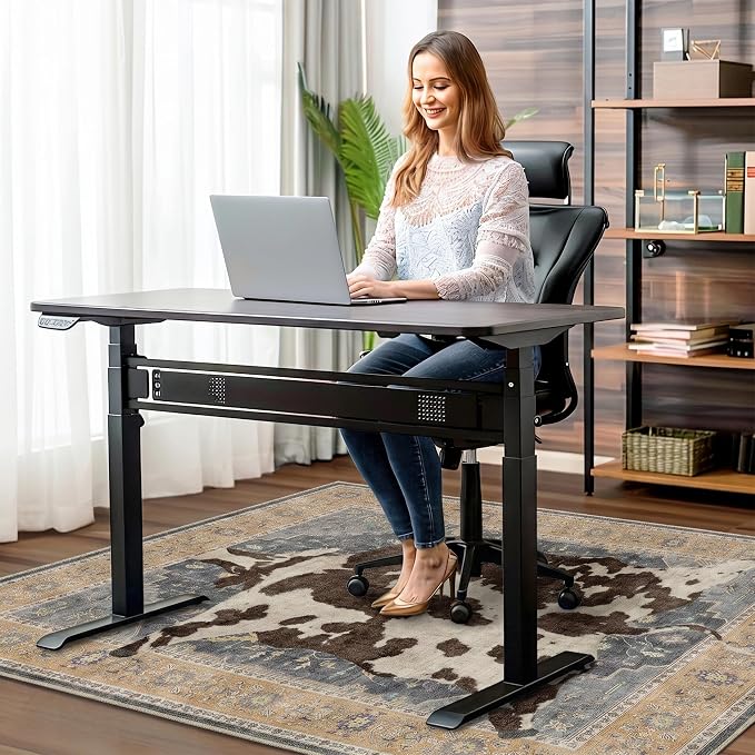 48"x60" Office Chair Mat for Hardwood Tile Floor, Under Desk Carpet Protector for Rolling Computer Chair Mat, Machine Washable Area Rug, Anti-Slip 1/5" Thick Low Pile Thin Vinyl Floor Mat, Yellow