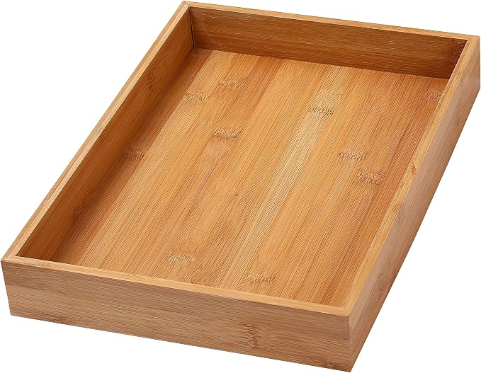 YBM HOME & Kitchen Bamboo Drawer Organizer Box 14" Lx10 Wx2 H #319