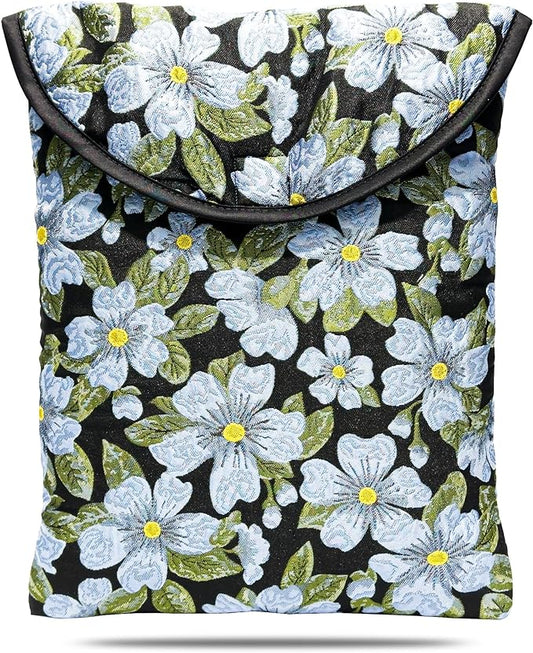 Puffy Laptop Sleeve 15-16 Inch Blue Flower, Protective Carrying Case for Men and Women, Cute Case Bag Compatible with 15 Inch and 16 Inch Laptops, for MacBook Air M2 M1, Asus/Dell Xps/Lenovo in Cover
