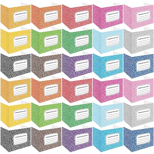 Sherr 30 Pcs School Privacy Boards Bulk for Student Colored Desk Trifold Divider Panels Privacy Partition Folder for School Student Teacher Desk, 15.8 x 13.4 x 11.81 Inch (Rainbow Color,Notebook)