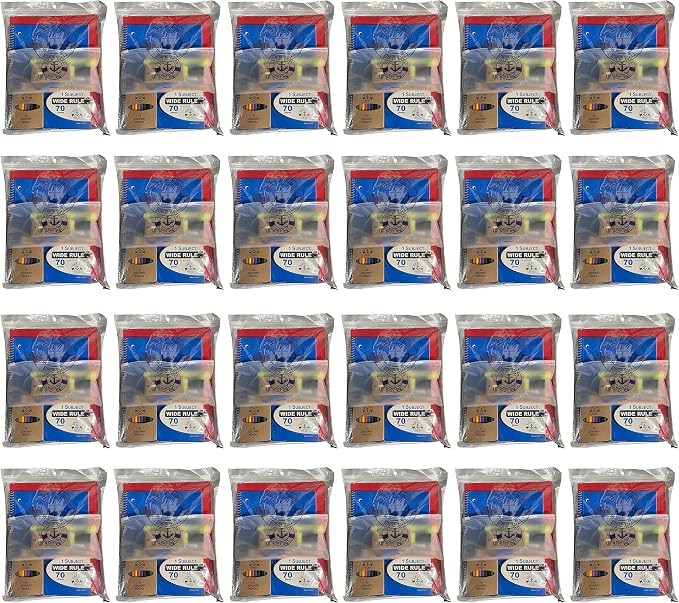 34 Piece School Supplies Kit for School Children – Wholesale Back to School Kids Essential Bundle Supply Pack for Girls & Boys