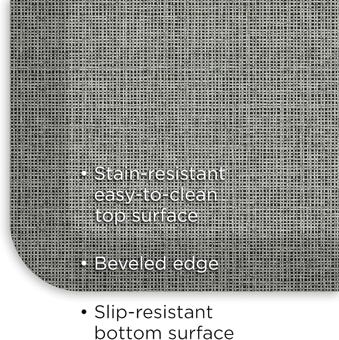 NewLife by GelPro Decorative Foam Floor Mat, 20" x 32", Tweed Grey Goose
