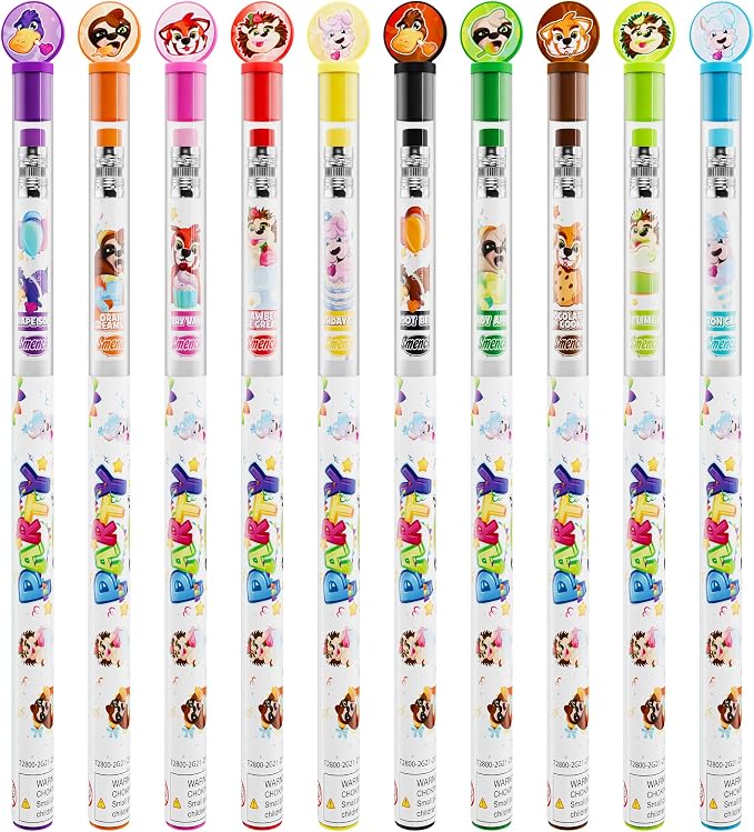 Party Smencils - Patented Gourmet Scented Graphite HB #2 Pencils made from Recycled Newspapers, 10 Count, Gifts for Kids, School Supplies