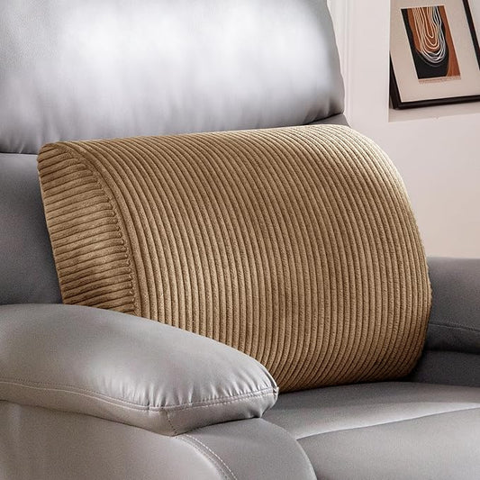HIGOGOGO Lumbar Support Pillow for Recliner Chair/Accent Chair/Couch, Large Memory Foam Back Support Cushion for Elderly, Recliner Cushions for Back Rest, Pain Relief, Reading, Washable Cover, Coffee