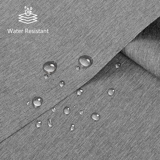 Waterproof Canvas Fabric by The Yard, 58inch 600D Upholstery Fabric Polyester Material Outdoor Water Resistant Material for Sewing Chair Patio Cushion Bag Sofa Seat Repair, 15 Yard Flaxen Grey
