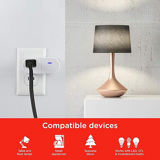 UltraPro Smart Plug WiFi Outlet, Smart Home, Smart Switch, Smart Outlet, Works with Alexa, Echo & Google Home, No Hub Required, App Controlled, ETL Certified, Electrical Outlet Switch, 2 Pack, 51402