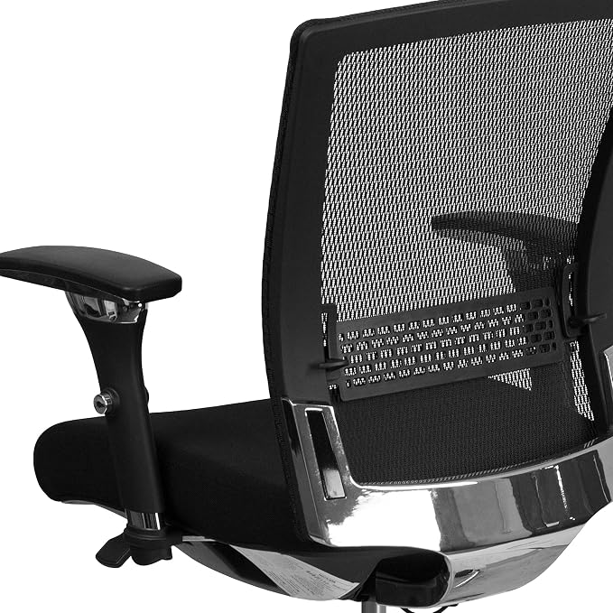 Flash Furniture HERCULES Series 24/7 Intensive Use 300 lb. Rated Black Mesh Multifunction Ergonomic Office Chair with Seat Slider