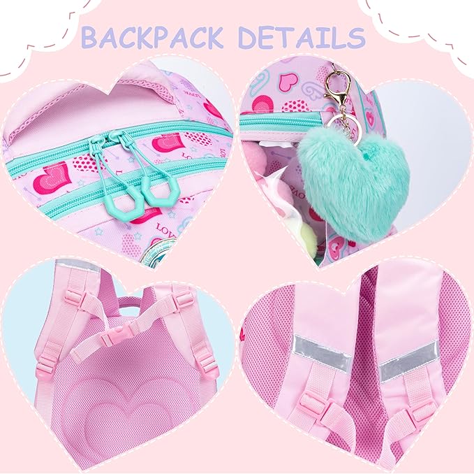 Cute Backpack for Girls Aesthetic Backpack School Backpack for Girls Backpack with Lunch Box Back to School Supplies
