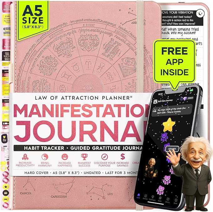 90-Day Goal Planner with Daily Journal, Gratitude & Habit Tracker | Daily Planner, Productivity, Time blocking, Manifestation & Affirmations with Vision Board, Gratitude Journal for Women & Men