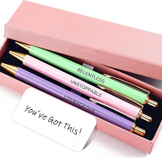 Fancy Pens Sets for Women Office Inspirational Gifts for Coworkers Boss Employee Nice Cute Pen Set Client Teacher Motivational Gift Essentials Colleges Positive Encourage Gifts New Jobs Gift
