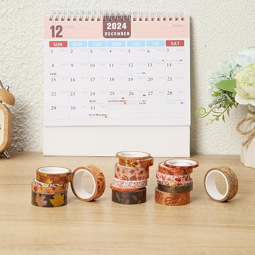 Mr. Pen- Washi Tape Set, 21 Rolls, Assorted Sizes, Autumn Leaves | 5.5 Yards/Roll, Washi Tape for Scrapbook, Arts, Crafts, Journals and Planners