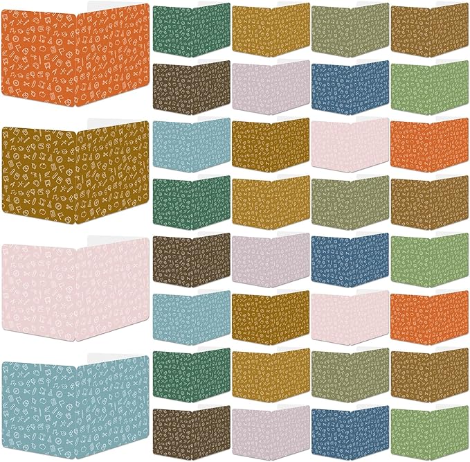 gisgfim 36 Pack Privacy Shields for Student in 12 Boho Colors Desk Dividers Durable Privacy Folders Testing Dividers Shield Study Boards Panel Partition for Classroom Teacher Back to School Supplies