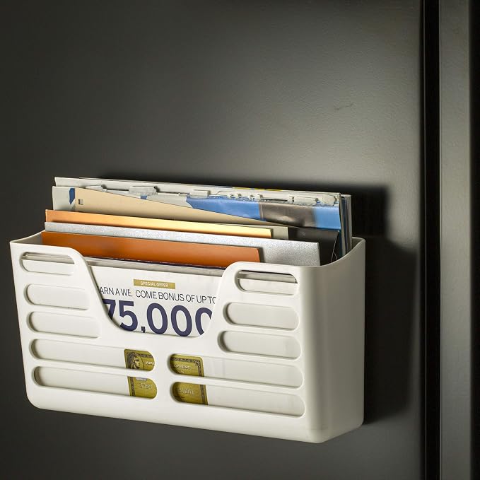 Officemate Magnet Plus Magnetic, Utility Pocket, White (92541) 3 x 10.25 x 5.25 Inches