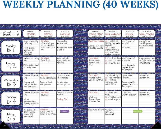 Carson Dellosa Sparkle and Shine Teacher Planner 2026-2027, Undated Holographic 8" x 11" Lesson Plan Book, Stickers, Class Schedule, Weekly Calendar School Supplies, Homeschool, Classroom Must Haves