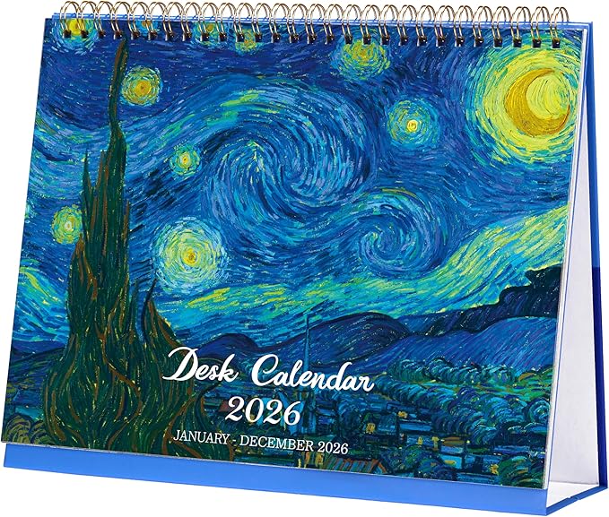 2026 Desk Calendar - JAN 2026 - DEC 2026, Standing Flip Desktop Calendar 2026, 12 Months Desktop Calendar, 9.8" x 8.3", Thick Paper