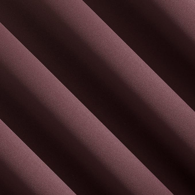 Sun Zero Nordic 2-pack Theater Grade Extreme 100% Blackout Grommet Curtain Panel Pair, 52" x 96", Wine