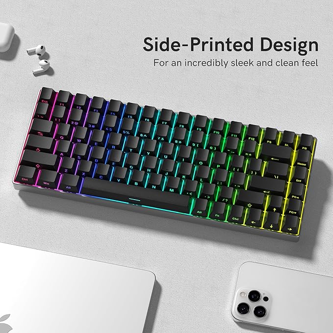 dagaladoo Black keycap Set,Shine Through Keyboard caps South Facing, Japanese Style Double Shot PBT Key caps,OEM Profile Custom keycaps for Mechanical Keyboards(only keycap)
