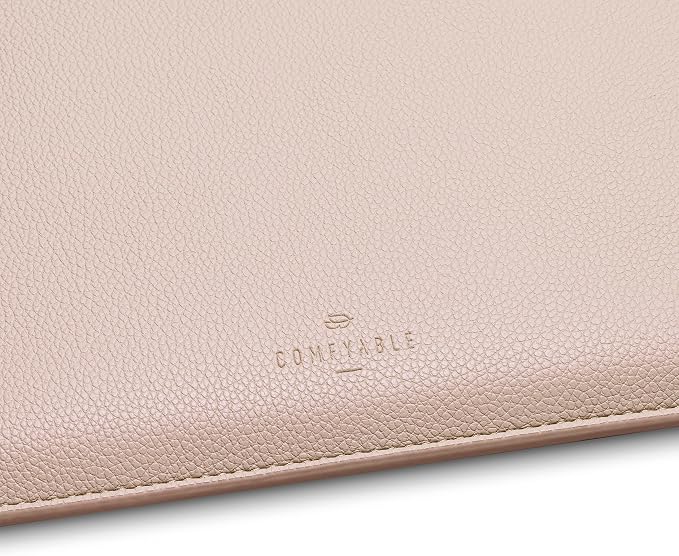 Comfyable Laptop Sleeve 13 Inch Precisely Compatible with MacBook Air M5 2026 & MacBook Pro/Neo A18, Faux Leather Cover Case, Sand